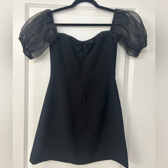 French connection whisper organza puff sleeve dress size 2 - Picture 2 of 3